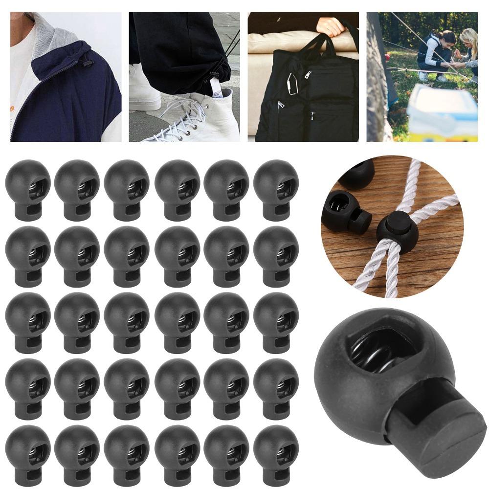 300pcs Spring Loaded Cord Locks Single Hole Toggle Stopper Lanyard Spring Clip Luggage Accessories