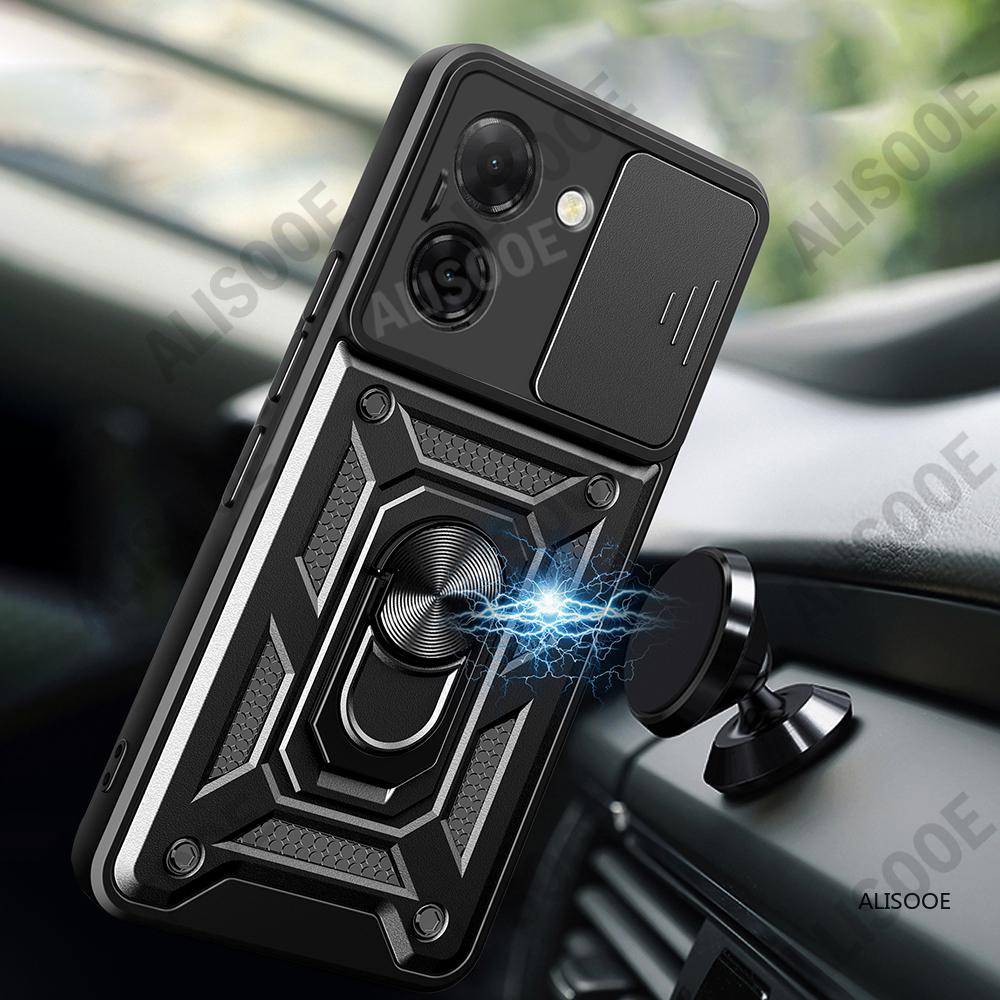 Shockproof Capa for Xiaomi Redmi A5 4G Global (171.7mm) Case Armor Slide Camera Protect Ring Stand Cover for Redmi A5 4G Funda