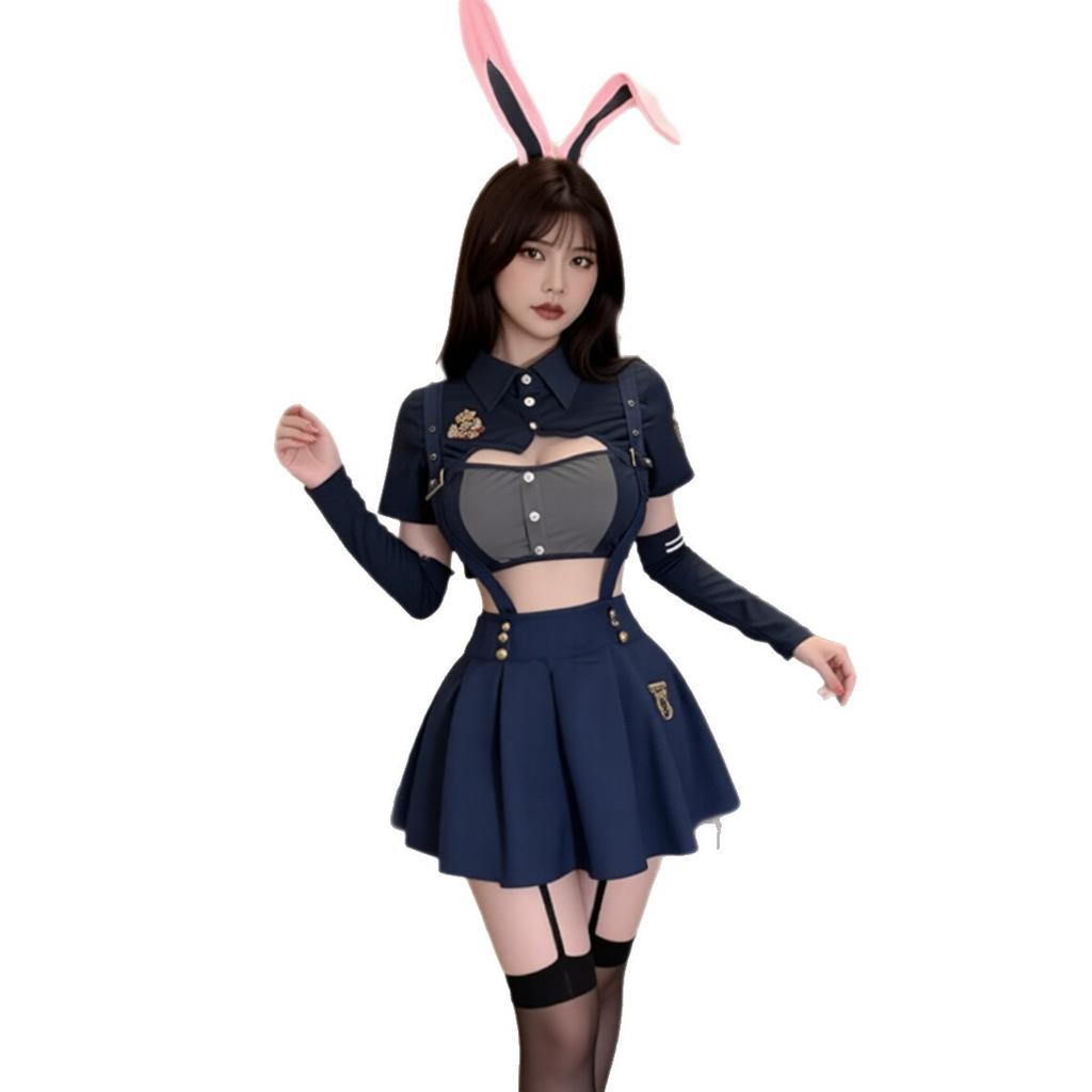Night Listening Fragrance Lingerie Cosplay Judy Rabbit Police Officer Playful Girl Uniform Zootopia Outfit