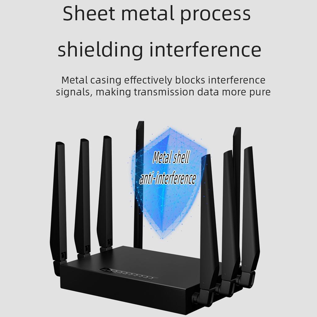 5G Wifi 6 Router Multiple Sharing 5G Cpe Router 100‑240V Heat Dissipation Dual Band Wifi 1000Mbps With Sim Card Slot For