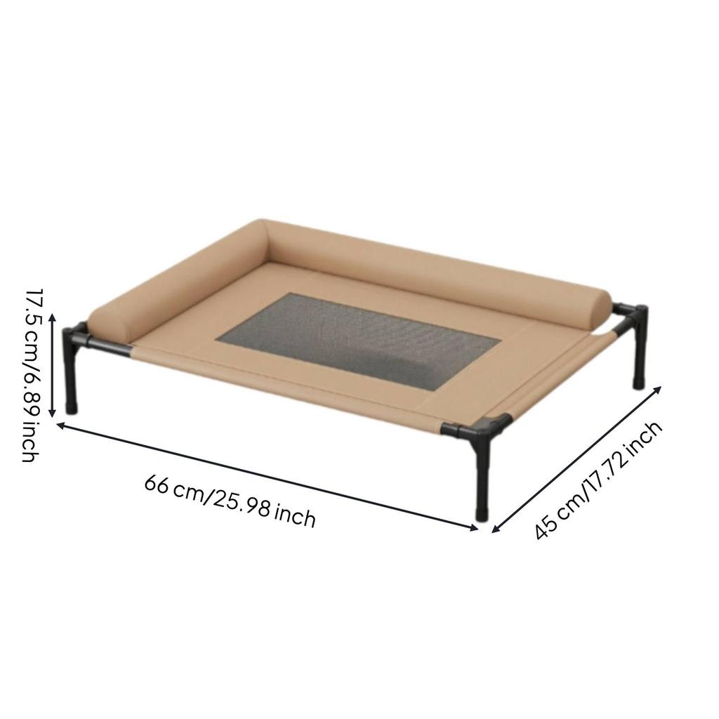 Elevated Resting Bed Framed Mesh Pet Cushion Raised Lounger Sleeping Area for