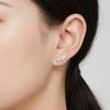 Fashion Zircon Wing Stud Earrings For Women Luxury Shiny Creative Angel Wings Silver Color Ear Studs Jewelry Gifts
