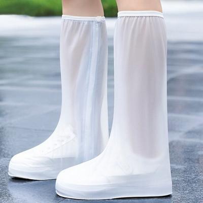 PVC Rain Boot Covers High Top Anti Slip Waterproof Shoe Protectors for Outdoor Cycling Rain Boot Covers Rain Gear