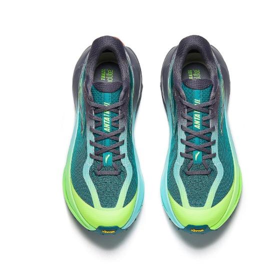 Anta Tiandu Pro Fashion Versatile Running Shoes Men Sneaker Limestone-Green Fluorescent-Digital-Green Iron-Ore-Gray 112615597-5