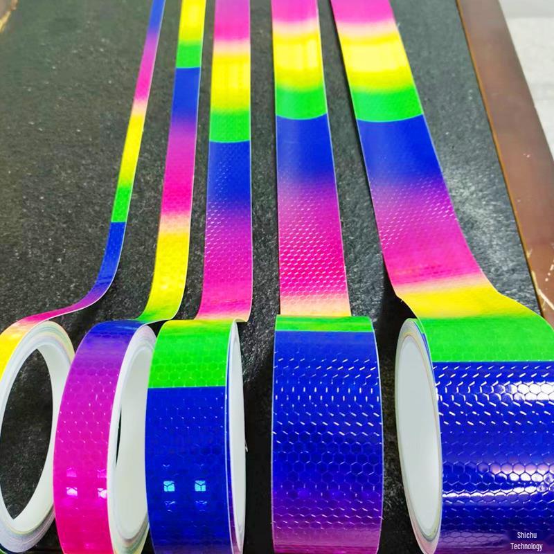 2,5 cm Briljant Kristalkleur Reflecterende Tape voor Fietsen, Motoren en Auto's