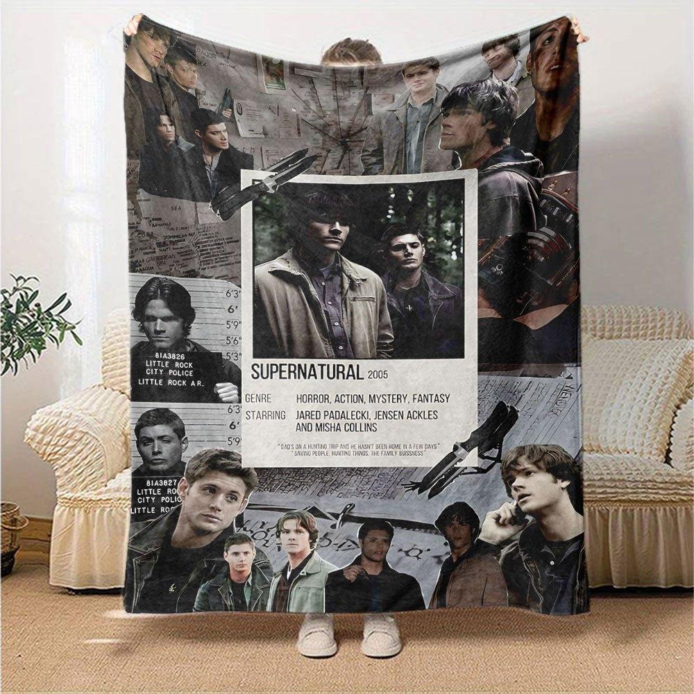 1 Stück Supernatural 22 Decke Weiche Warme Überwurfdecke für Zuhause, Büro, Reisen Ganzjahres Gemütliche Bettwäsche Geschenk, Büro Gemütliches Accessoire