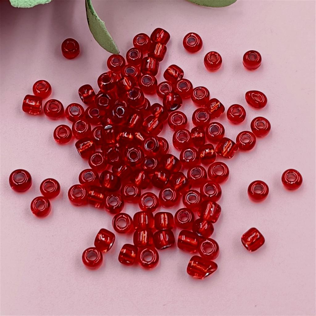 500 stk For smykkefremstilling 4mm DIY Øredobber Halskjede Armbånd Løse Mellomleggsperler Anheng Glassfrøperler Miksfarge Fargerik