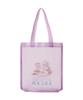 Embroidered sheer tote size F bag, gold,