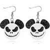 Halloween Earrings Acrylic Skull Dangle Earrings For Women Girls Halloween Pumpkin Smiling Face Earrings Spirit Earrings Cut Glitter Powder Cartoon Fu