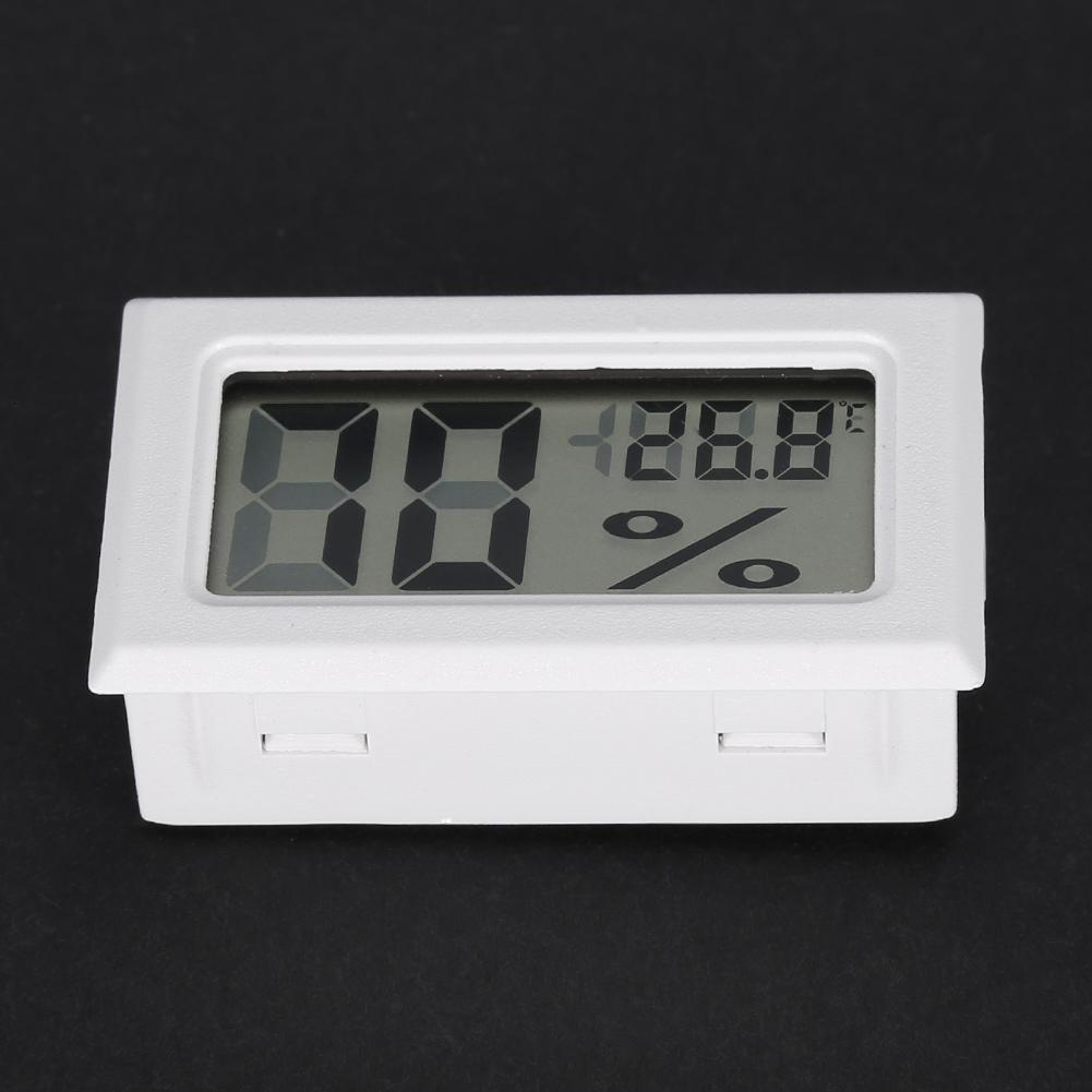 Digital LCD Hygrometer Indoor Thermometer Humidity Monitor for Home, Office, Greenhouse (White)