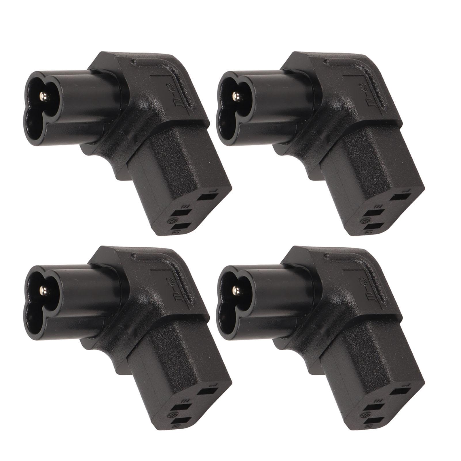 

4PCS IEC320 C6 to IEC320 C13 Power Adapter Plug and Play C6 to C13 Right Angled 90 Degree Power Adapter for UPS PDU