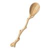 Yamaco Ash Wood Twig-Shaped Small Dessert Fork 13.5cm Natural Handmade Cutlery 09011