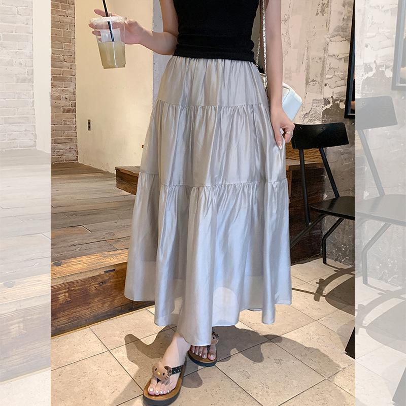 

Юбка-сетка с высоким поясом и большим подолом, женская летняя юбка с темпераментом average size