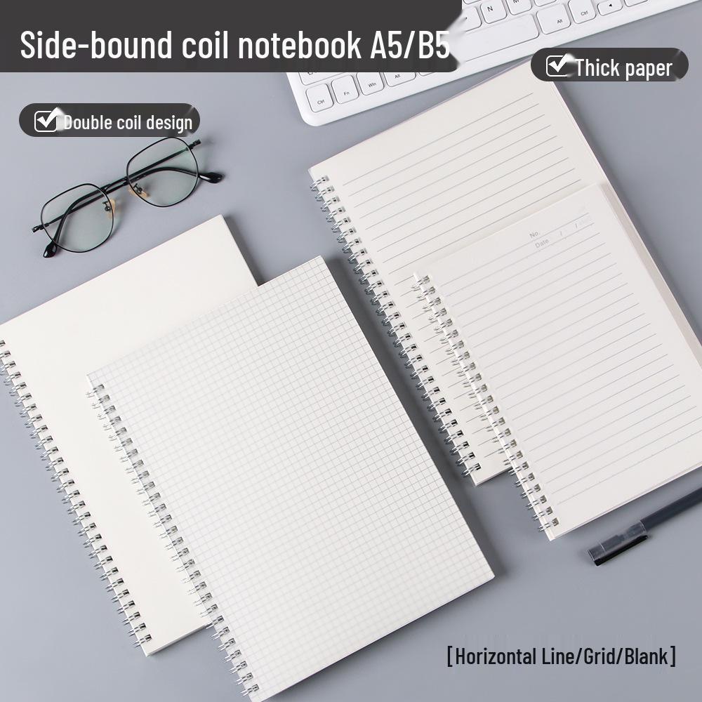 Creative A5/B5 Spiral Diary Notebook, Loose-Leaf, Thick, Lined & Blank Pages, Detachable.