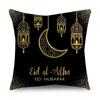 Ramadhan Cushion Cover Islamic Eid Mubarak Black Gold Pillow Cover Home Decor Sofa Decorative Pillow Cover 45cm*45cm