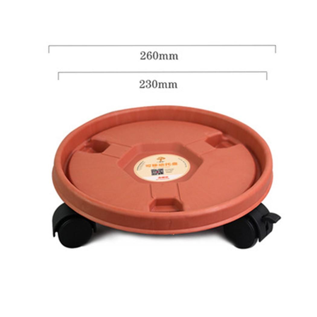 

Useful New Practical Flowerpot Base Home Outdoor Living Plastic Removable With Wheels Accessories Cottom Garden brick червоний колір