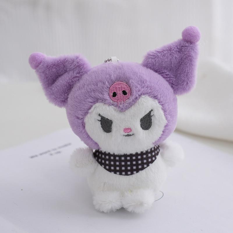 Adorable Plush Kuromi Hanging Charm Cute Anime Dog Stuffed Toy For Backpacks Kuromi