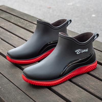 Warm Fashionable Short Ankle Men Women Couple Anti Slip Waterproof Rain Boots Light Sporty Shoes Men Women