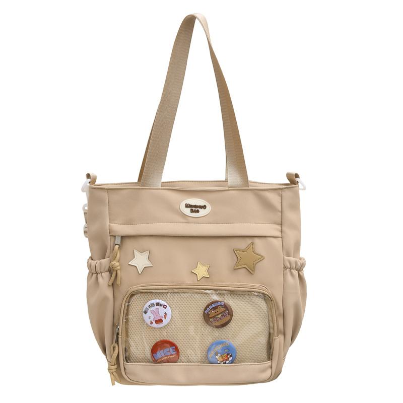 Geantă de umăr transparentă Geantă pentru cărți pentru studenți Geantă cu stele, geantă hobo