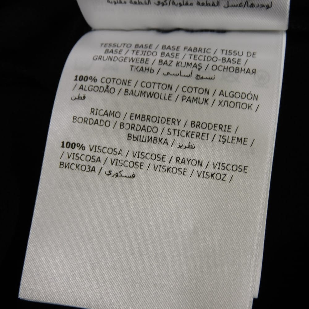 Used 12262 logo stitch patch half button 8A000 24 84673 7833 L Short sleeve Unused Tricolor Cotton Black Men's from