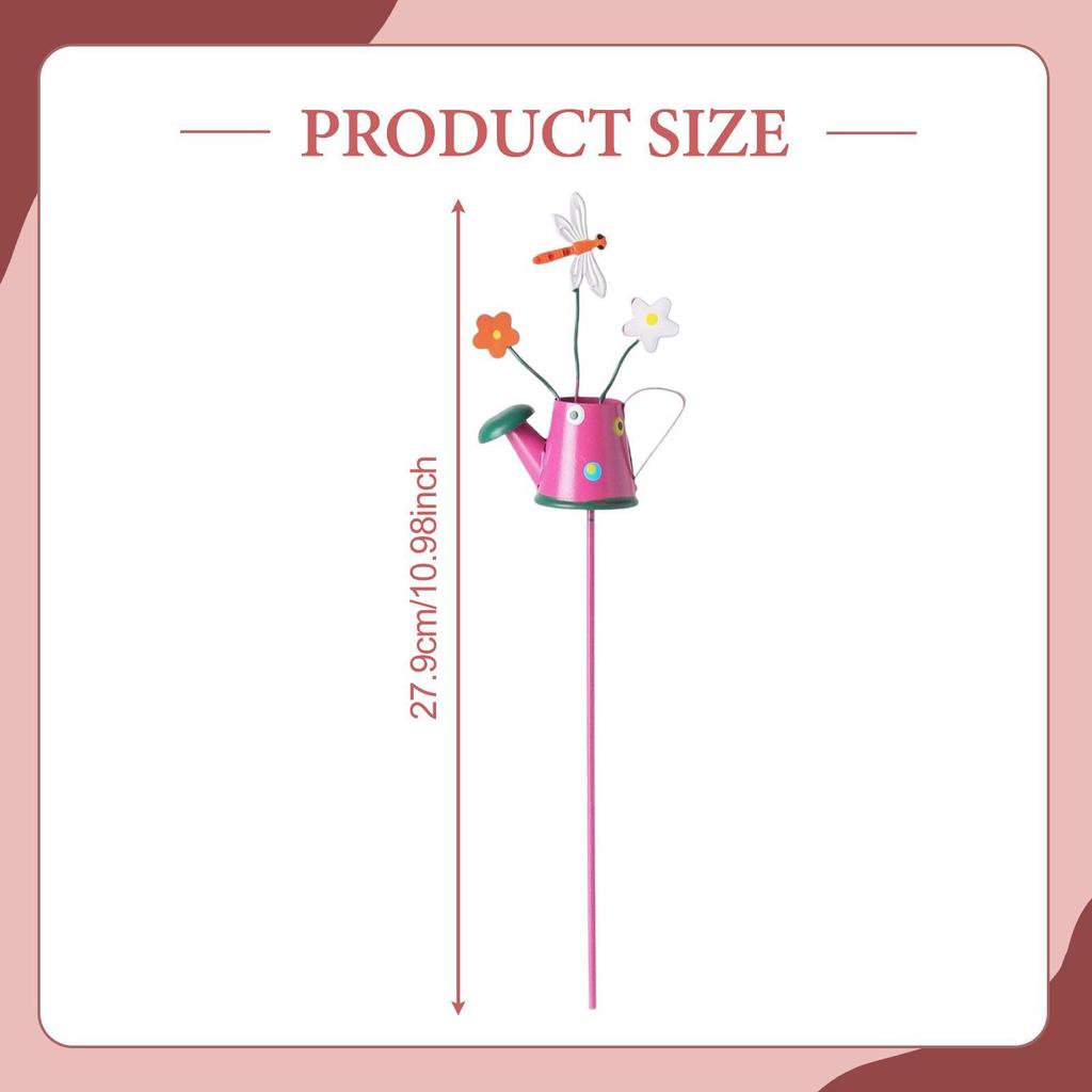 Pack of 3 Garden Stakes, Metal Flowers, Plant Stakes, Iron, Weatherproof