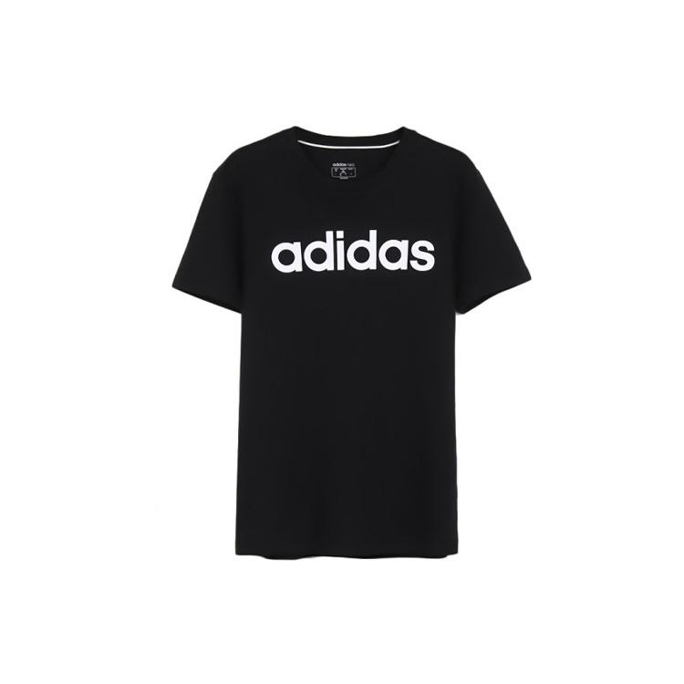 adidas neo Casual Sports Round Neck Short Sleeve Black Men s FP7393 S
