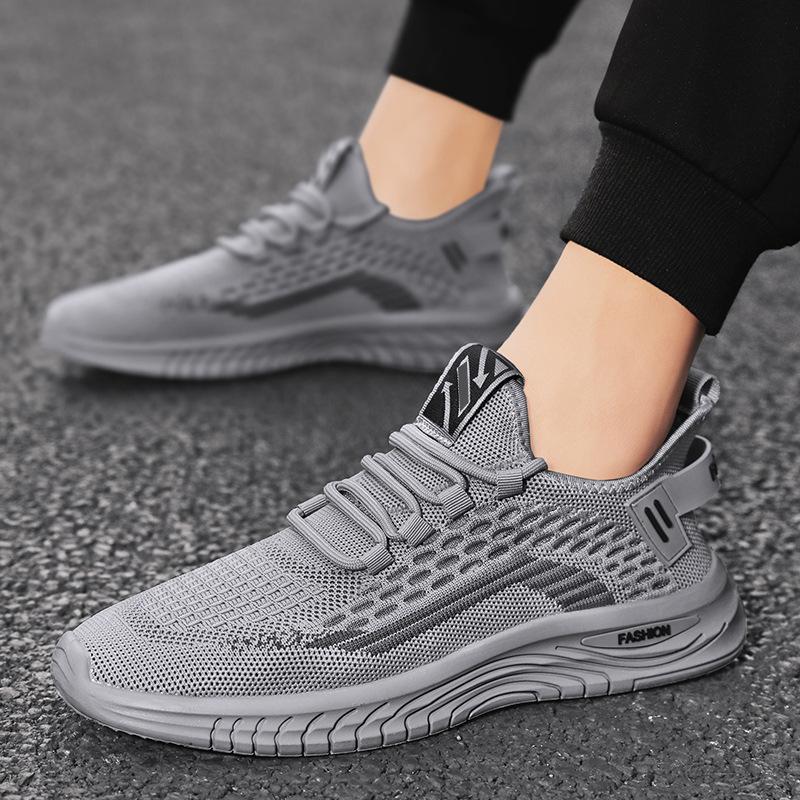 Mesh Fly-woven Breathable Casual Shoes Men, Fashionable, Lightweight and Comfortable Sports Shoes, Versatile Travel Shoes