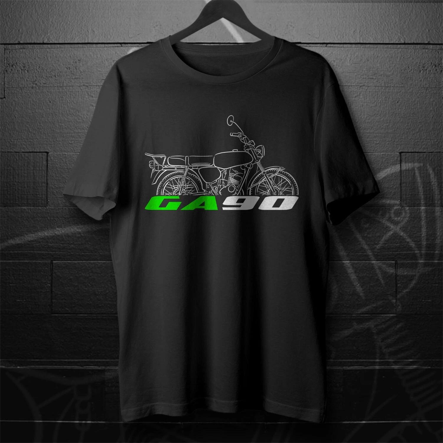 Black men s and women s T-shirt For Kawasaki GA90 1971-1974- Motorcycle S