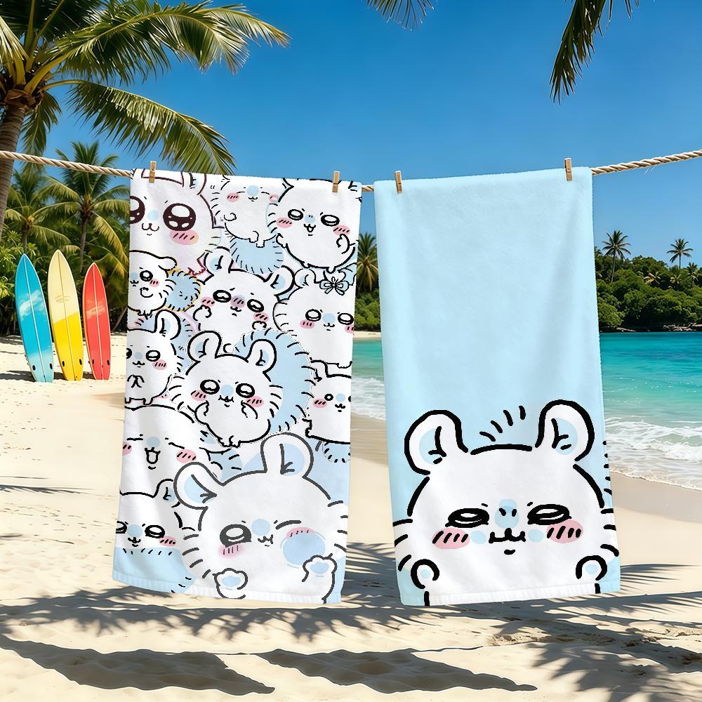 Towel Cartoon For Outdoor Camping Beach Towel Super Cute Absorbent Quick-Drying M-Momonga-Es Summer Towel