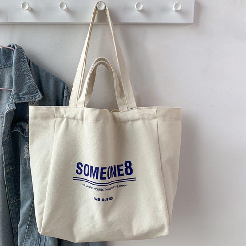 

Large Capacity Vintage Letter Print Canvas Tote Bag, Foldable Design - Perfect for Womens Casual Shopping and Daily Use