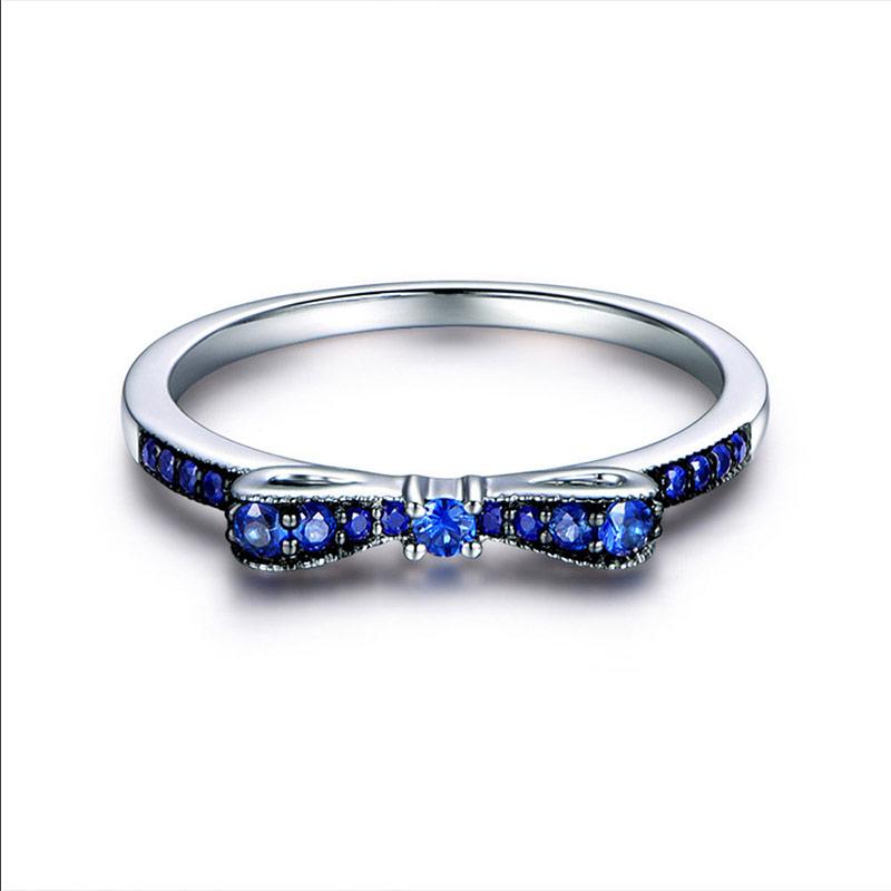 Anelli Autentici in Argento S Fiocco per Donna Raffinato Spinello Impilabile Anello degli Innamorati Matrimonio Compleanno Regalo Fine