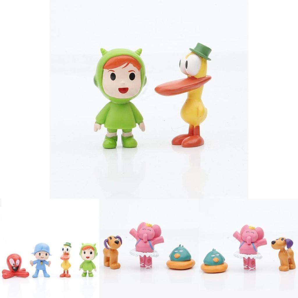 Set Premium di Miniature di Pocoyo 7pz Figure Zinkia Per Bambini Giocattolo e Collezionabili