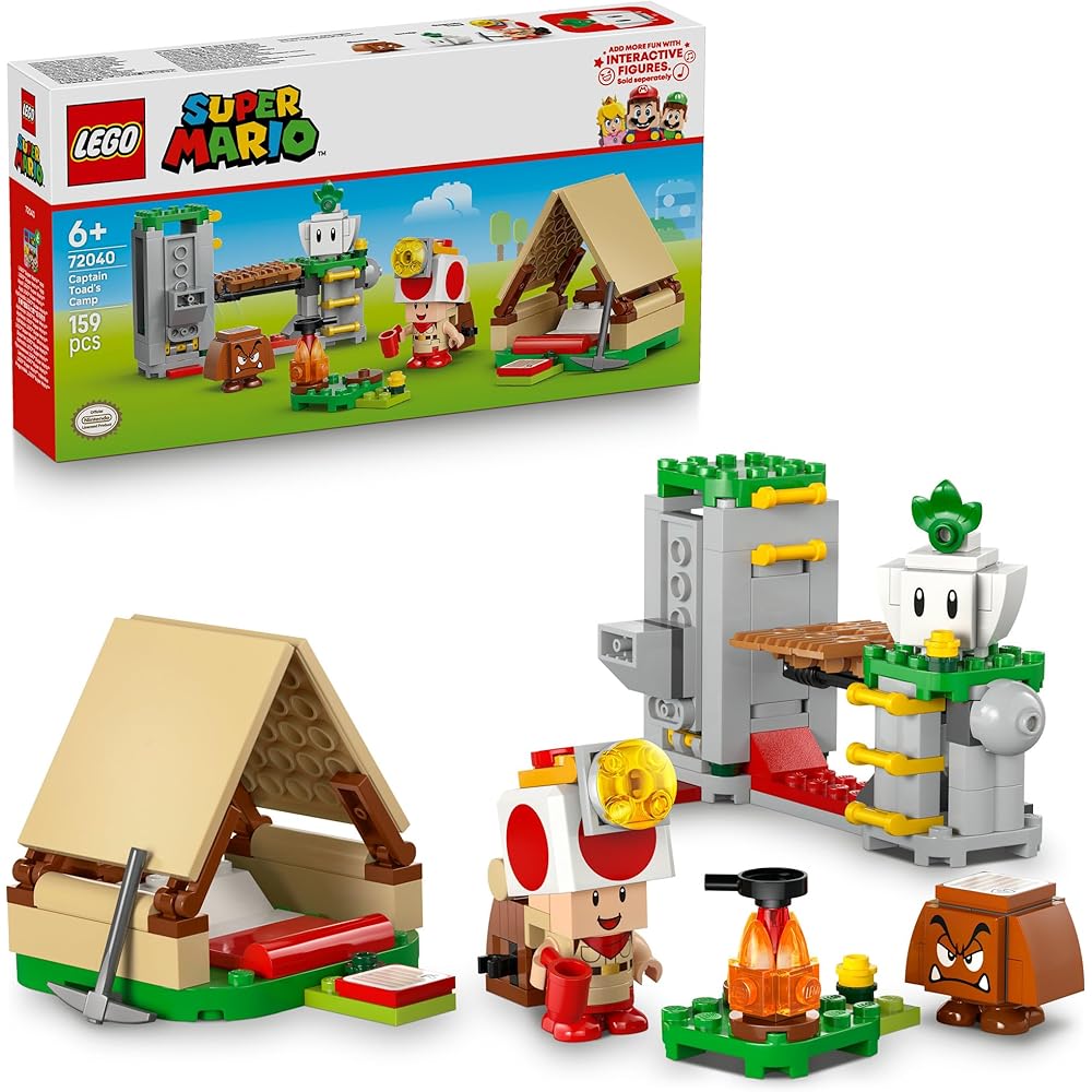 

LEGO Super Mario Toad s Camp Building Toy Set Educational Blocks for Kids Ages 6-9 72040
