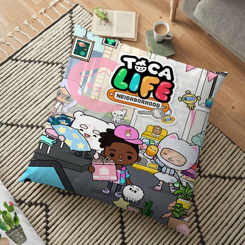 

Чехол для подушки Toca Life World, наволочка Toca Boca для домашнего стула, детская комната, мягкая декоративная наволочка 45*45 см 15