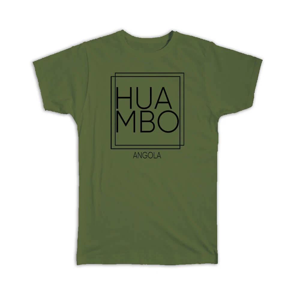 Gift T-Shirt : HUAMBO Angola Square Modern Minimalist Font 4XL