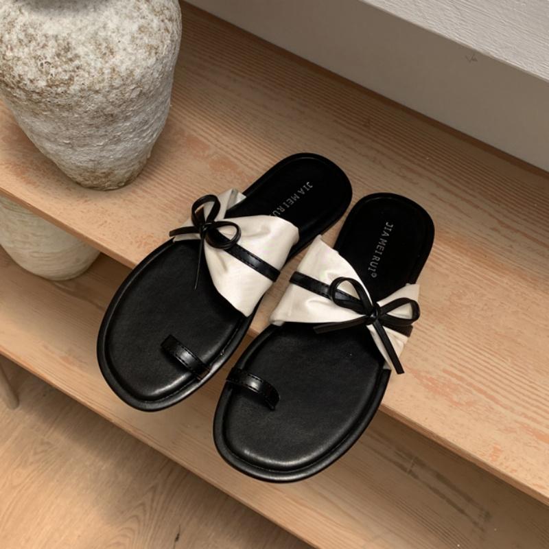 Fashion Bailamos Brand New Women Slippers Beach Platform Slides Open Toe Bow Woman Slippers Clappers Summer Footwear Slip On Soft Sandal