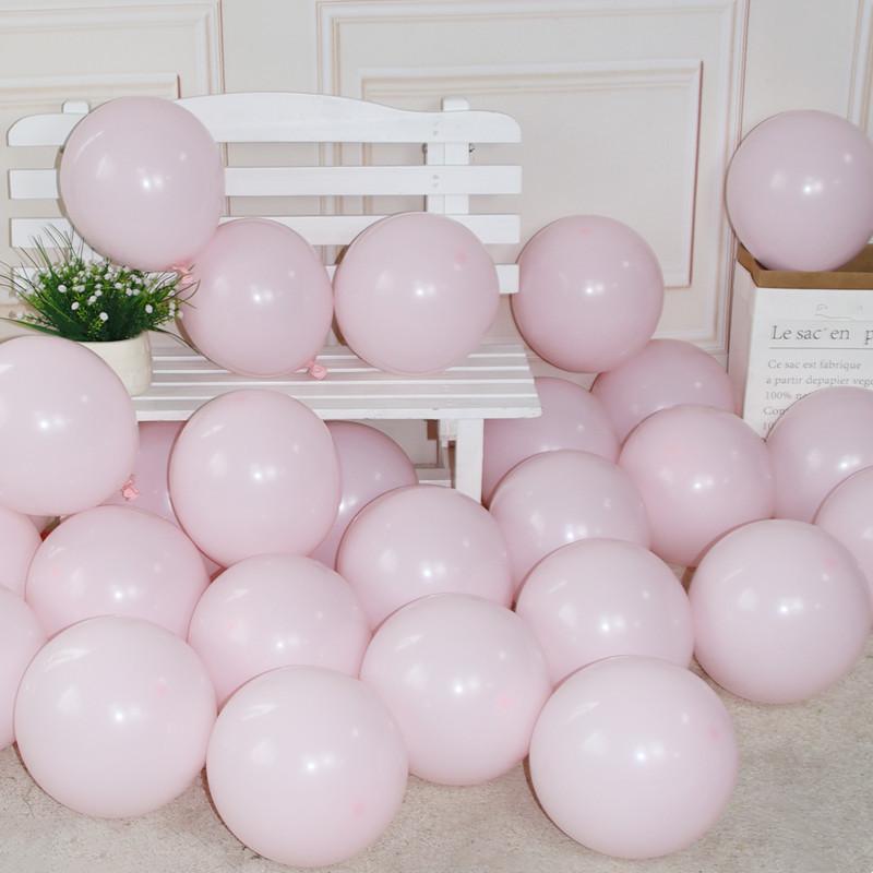 10" Thickened Light Pink Macaron Round Latex Balloons for Birthday Decoration
