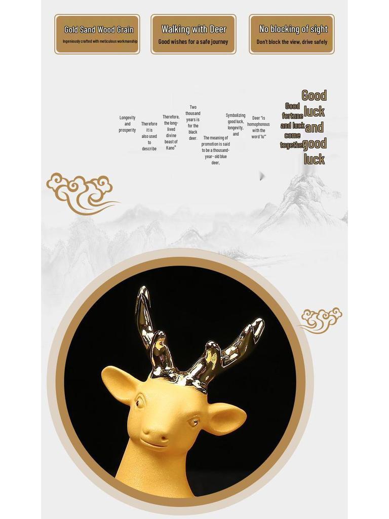 High-End Deer Car Ornament: Unisex Perfume for Center Console Decoration