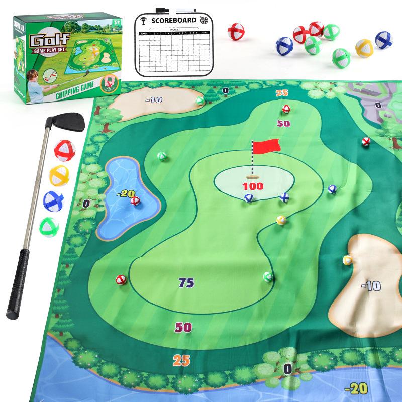 1.78 Meters Golf Game Mat Single-Sided Set, Club Hitting Pad Pasted Ball Sports Outdoor Toys