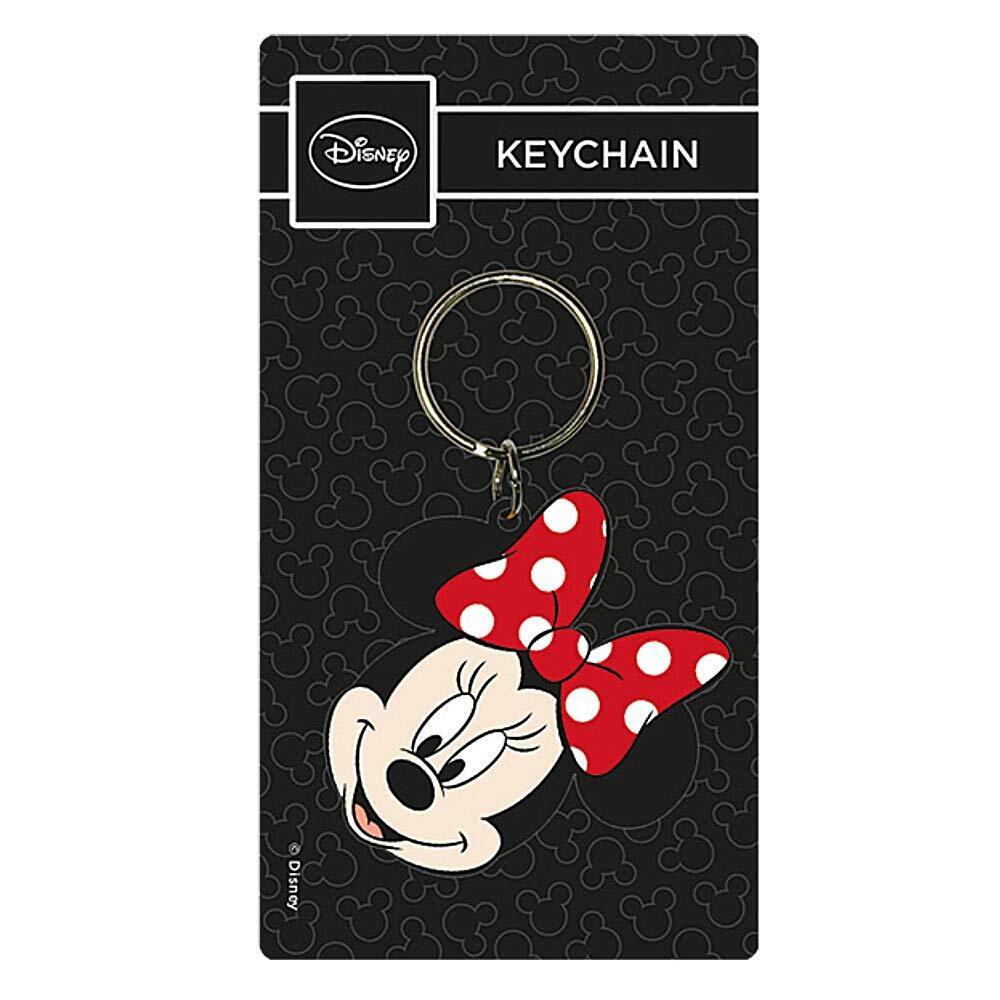 Minnie Mouse Head Rubber Keyring