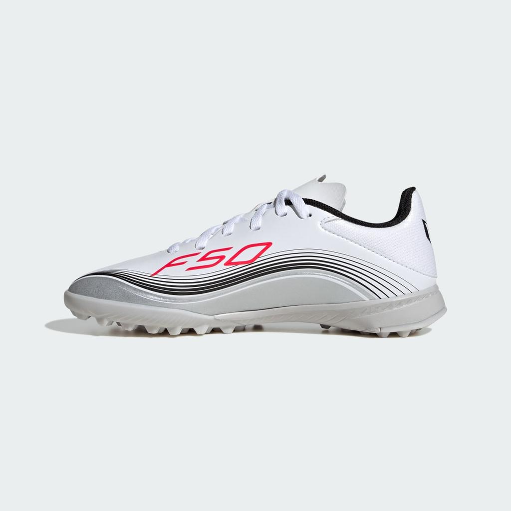 adidas F50 Messi League TF Kids JP7456 Kids' Performance Sports Shoes Cloud White / Lucid Red / Silver Metallic