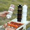 Stackable Spice Shaker Set Portable Seasoning Containers For Outdoor Bbq Camping Kitchen Salt Pepper Dispenser
