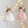 2pcs Cute Christmas Antler Angel Girl Pendant Xmas Tree Hanging Decorations  Home Christmas Decor