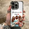 Best Friends Forever Girls Plating Phone Case For Iphone 16 17 Pro Max Air 16E 14 15 Plus 12 13 Mini Anti-Fall Airabag Cover