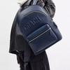 Coach Charter 30 Logo Zip Closure Leather Backpack Large Men backpack Dark-Blue CV928-DEB