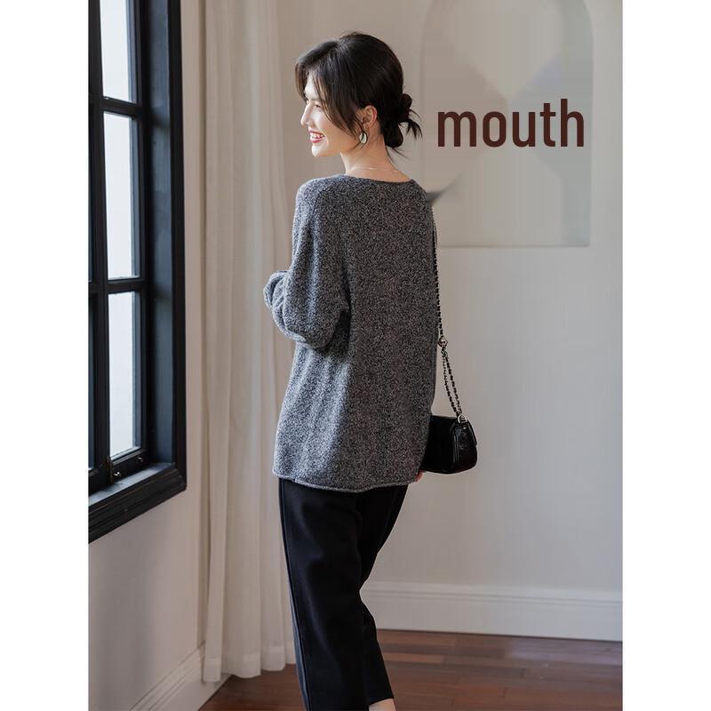 Mokana Women's V-Neck Long Sleeve Wool Sweater