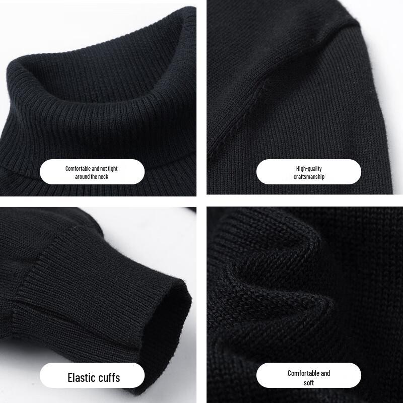 JEANSWEST Men's High-Neck Warm Knit Sweater