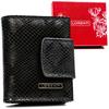 Carteira feminina de couro 42329-MKR-4423 Preta