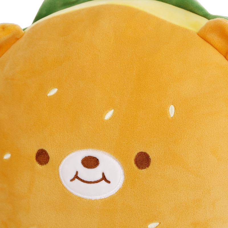Plush Hamburger Pillow: Multifunctional Mat & Toy - Perfect for Sleep, Play, and Gifting. Ideal for Foodie-Themed Rooms and Girlish Hearts.
