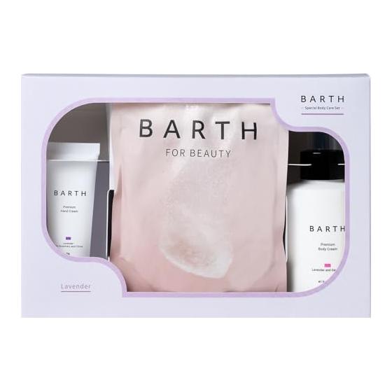 BARTH Special Body Care Set (9 tablets of neutral bicarbonate bath additive BEAUTY + mini body cream lavender & geranium 100g + mini hand cream